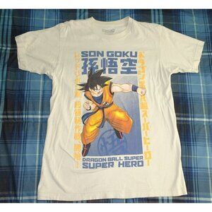 Dragon Ball Z "Son Goku" Super Hero Off White T-Shirt Size Medium